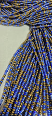Blue  and Deep Brown Waist Beads