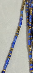 Blue  and Deep Brown Waist Beads