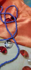Blue Striped Waist Beads