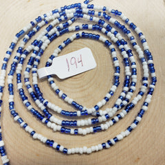 Blue and White  Waist Beads