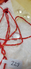 Chili Red with Gold Waist Beads