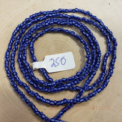 Dark and light Blue Striped Waist Beads