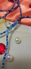 Deep Blue and Sky Blue Waist Beads