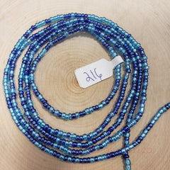 Deep Blue and Sky Blue Waist Beads