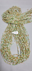 Gold, White and Green Waist Beads