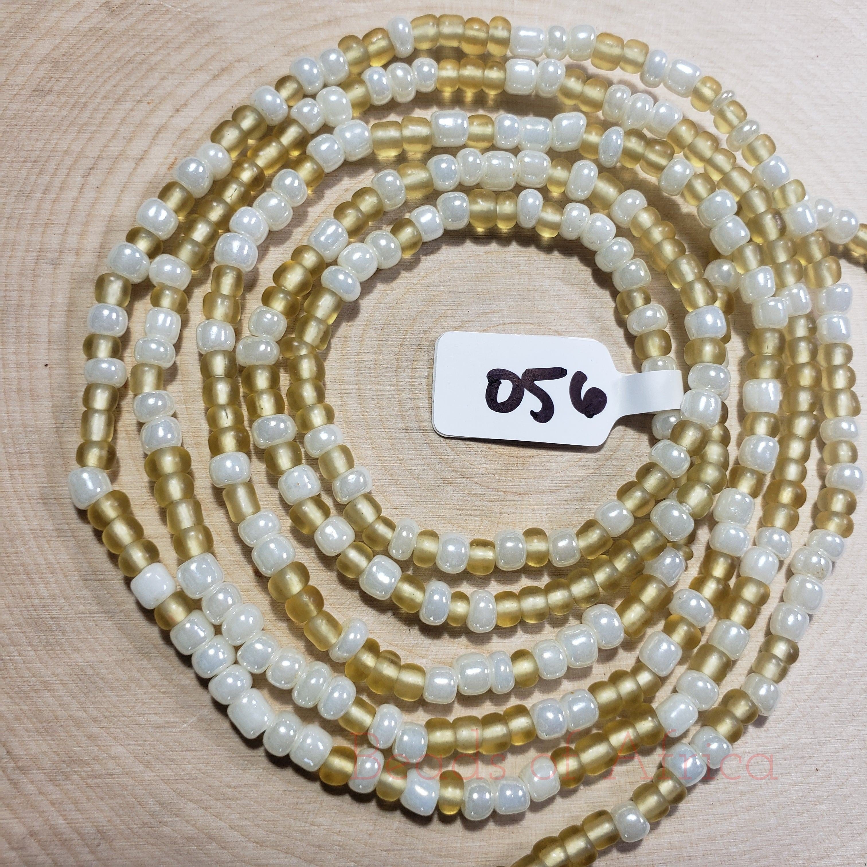 Gold and White Waist Beads