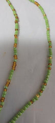 Green and Gold Round Waist Beads