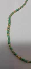 Green and Gold Waist Beads