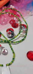 Light and Dark Green Shiny Waist Beads