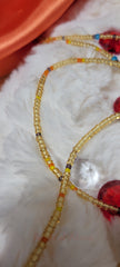 Light Gold with Mixed Color Waist Beads