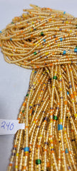 Light Gold with Mixed Color Waist Beads