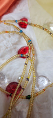 Light Gold with Mixed Color Waist Beads