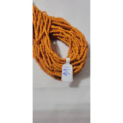 Orange Striped Waist Beads