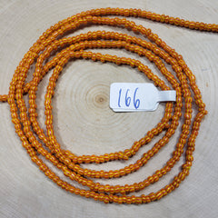 Orange Striped Waist Beads