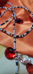 Pearl White and Deep Multicolored Shiny Waist Beads