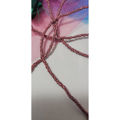 Red and Black Striped Waist Beads