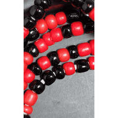 Red & Black thick Waist Beads - Beads Of Africa
