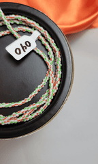 Red, Green & White Waist Beads - Beads Of Africa