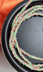 Red, Green & White Waist Beads - Beads Of Africa