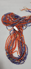 Round Blue, Red and Gold Waist Beads