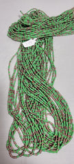 Round Dark Gold with Green Mixed Waist Beads