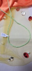 Round Shimmering Solid Aquamarine Green Waist Beads