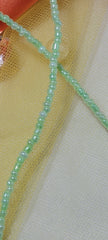 Round Shimmering Solid Aquamarine Green Waist Beads