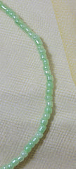 Round Shimmering Solid Aquamarine Green Waist Beads
