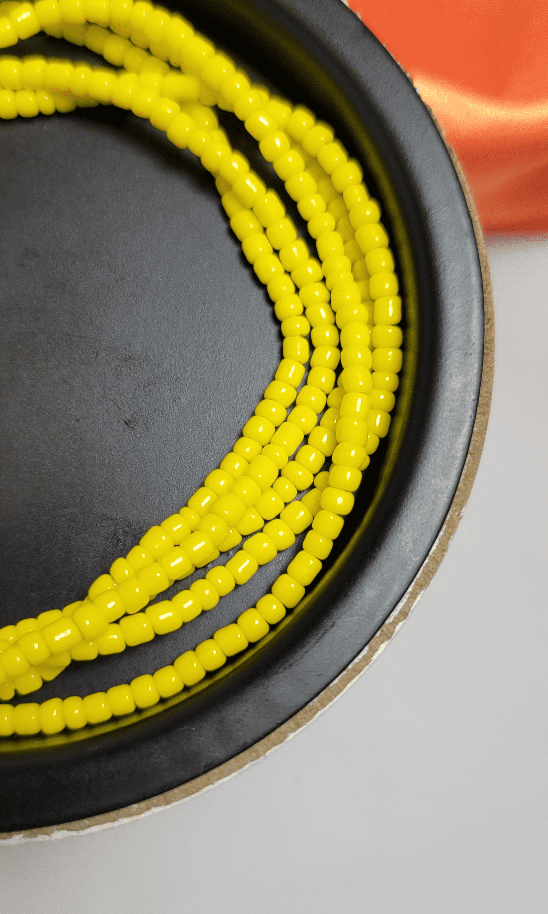 All Yellow Waist Beads - Beads Of Africa