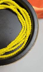 All Yellow Waist Beads - Beads Of Africa