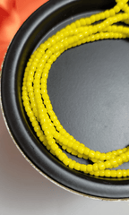 All Yellow Waist Beads - Beads Of Africa