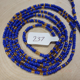 Royal Blue and Golden Waist Beads