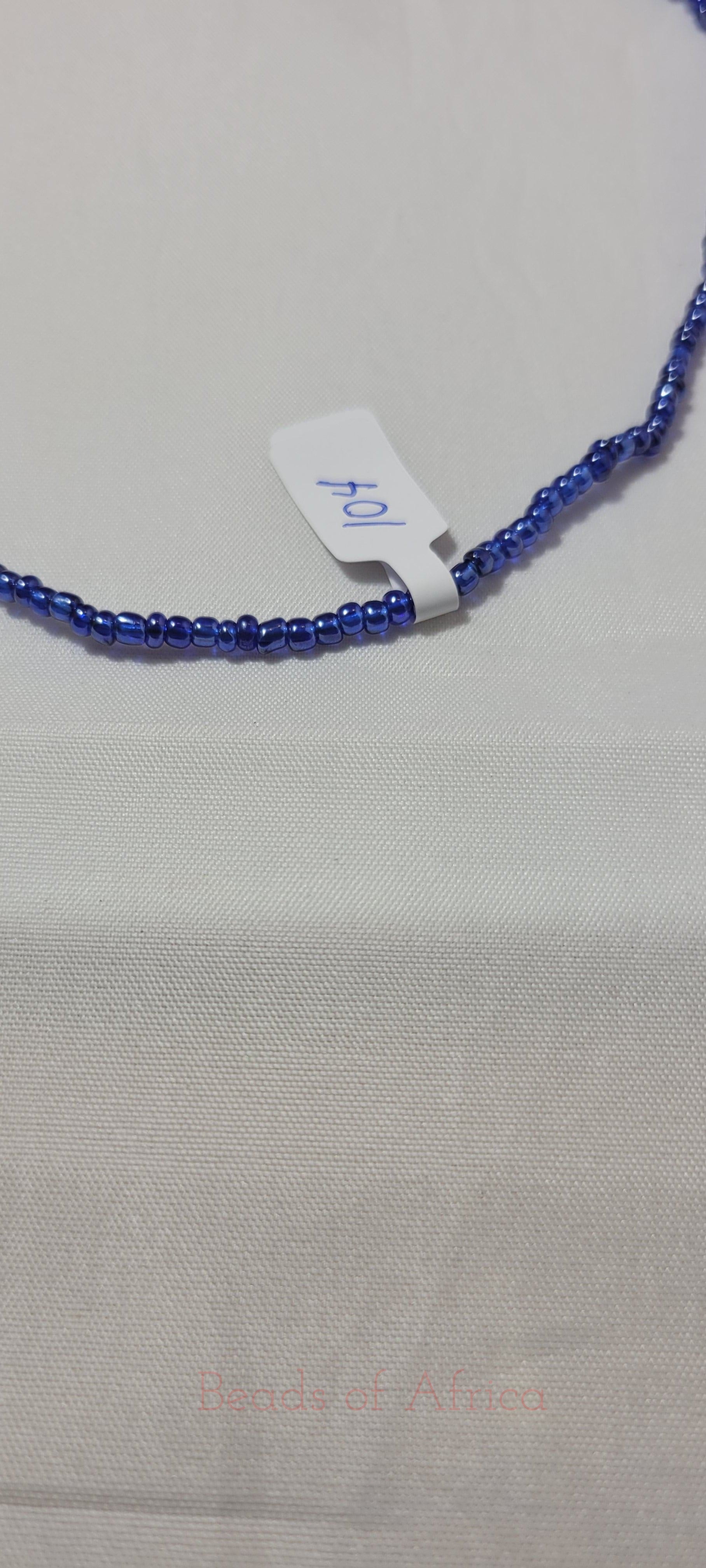 Royal Blue Shiny Waist Beads
