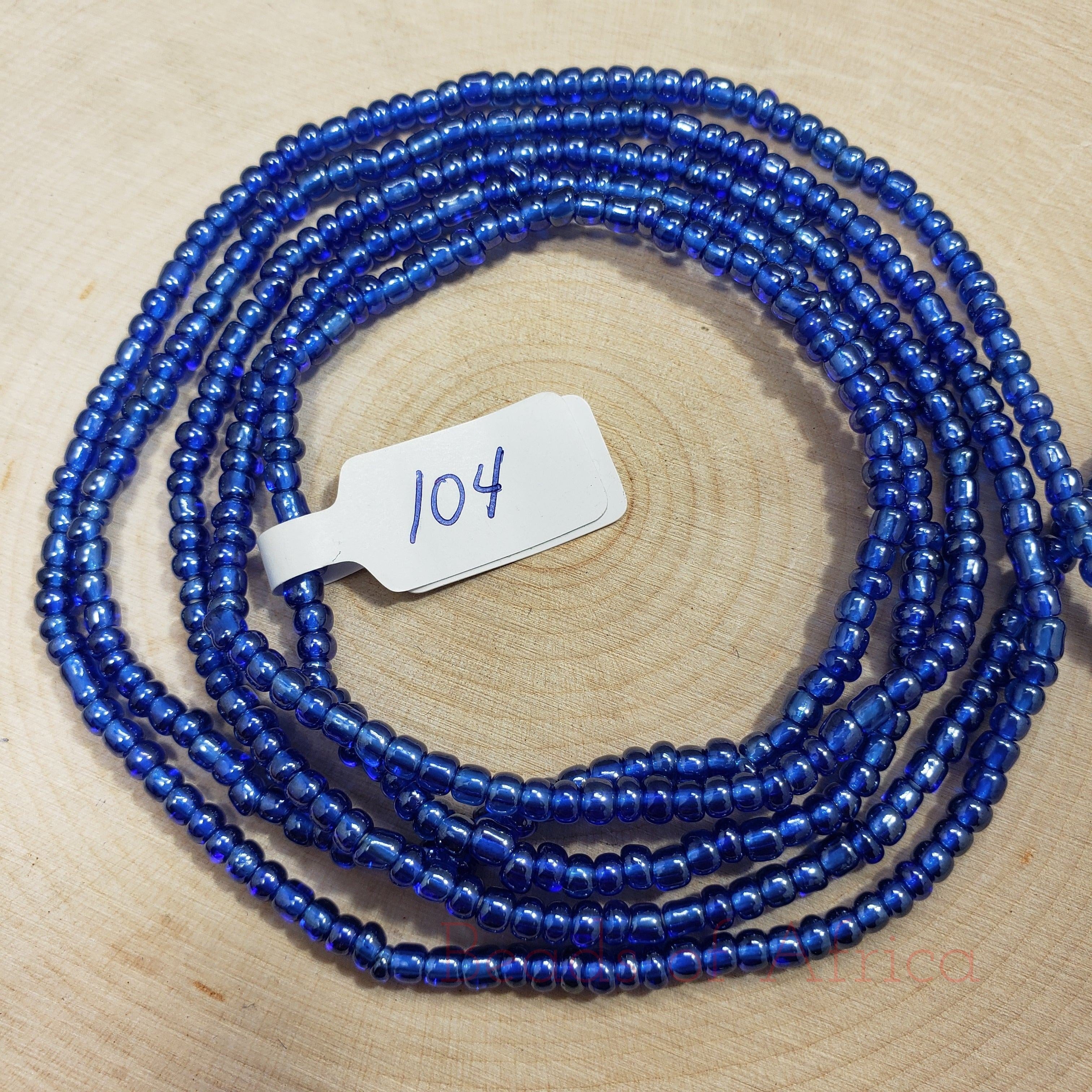 Royal Blue Shiny Waist Beads