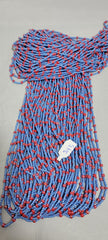 Shiny Blue with Red Round Crystalline Waist Beads