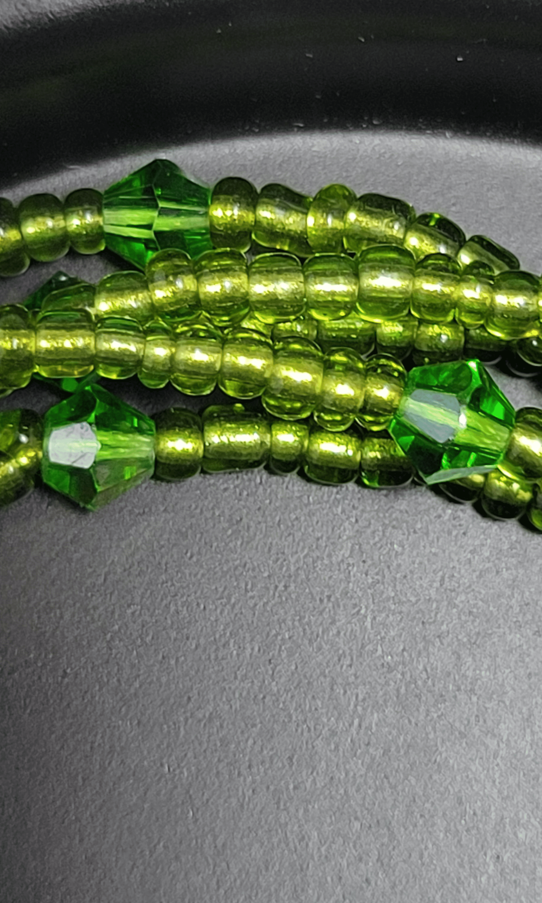 Shiny Green Waist Beads - Beads Of Africa