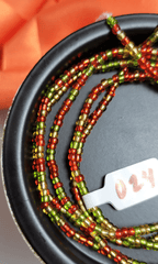 Red & Green Shiny Beads - Beads Of Africa