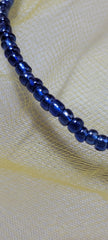 Shiny Double Toned Blue Waist Beads