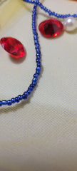 Shiny Double Toned Blue Waist Beads