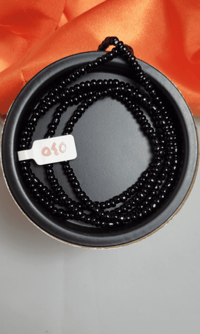 All-Black Thick Waist Beads - Beads Of Africa