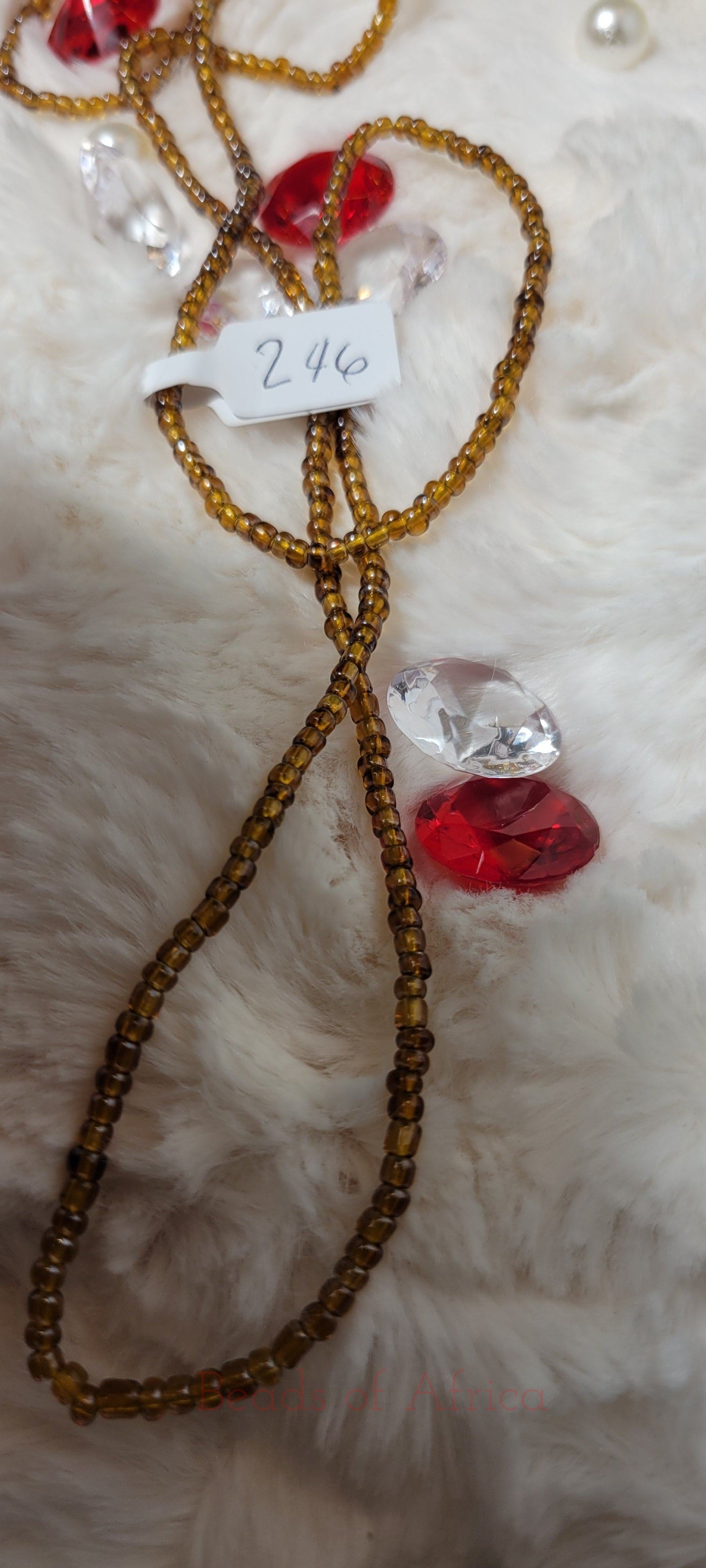 Solid Dark Golden Shiny Waist Beads