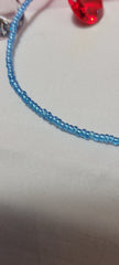 Solid Light Blue Shiny Waist Beads