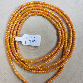 Solid Orange Shiny Waist Beads
