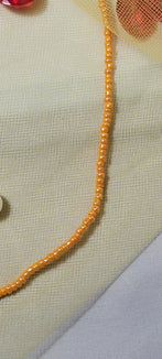 Solid Orange Shiny Waist Beads