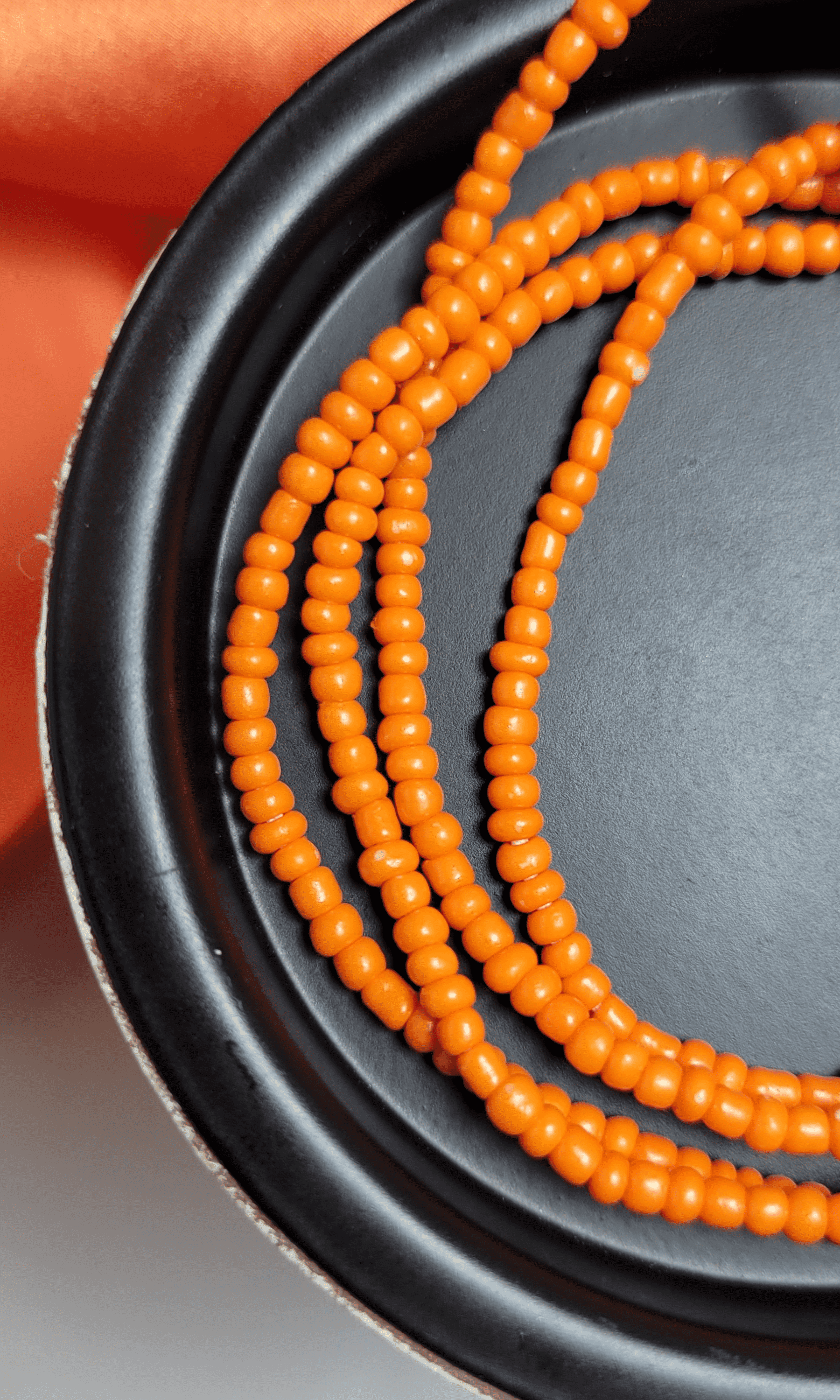 Orange Waist Beads - Beads Of Africa
