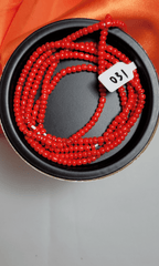 Thick Chili Red Waist Beads - Beads Of Africa