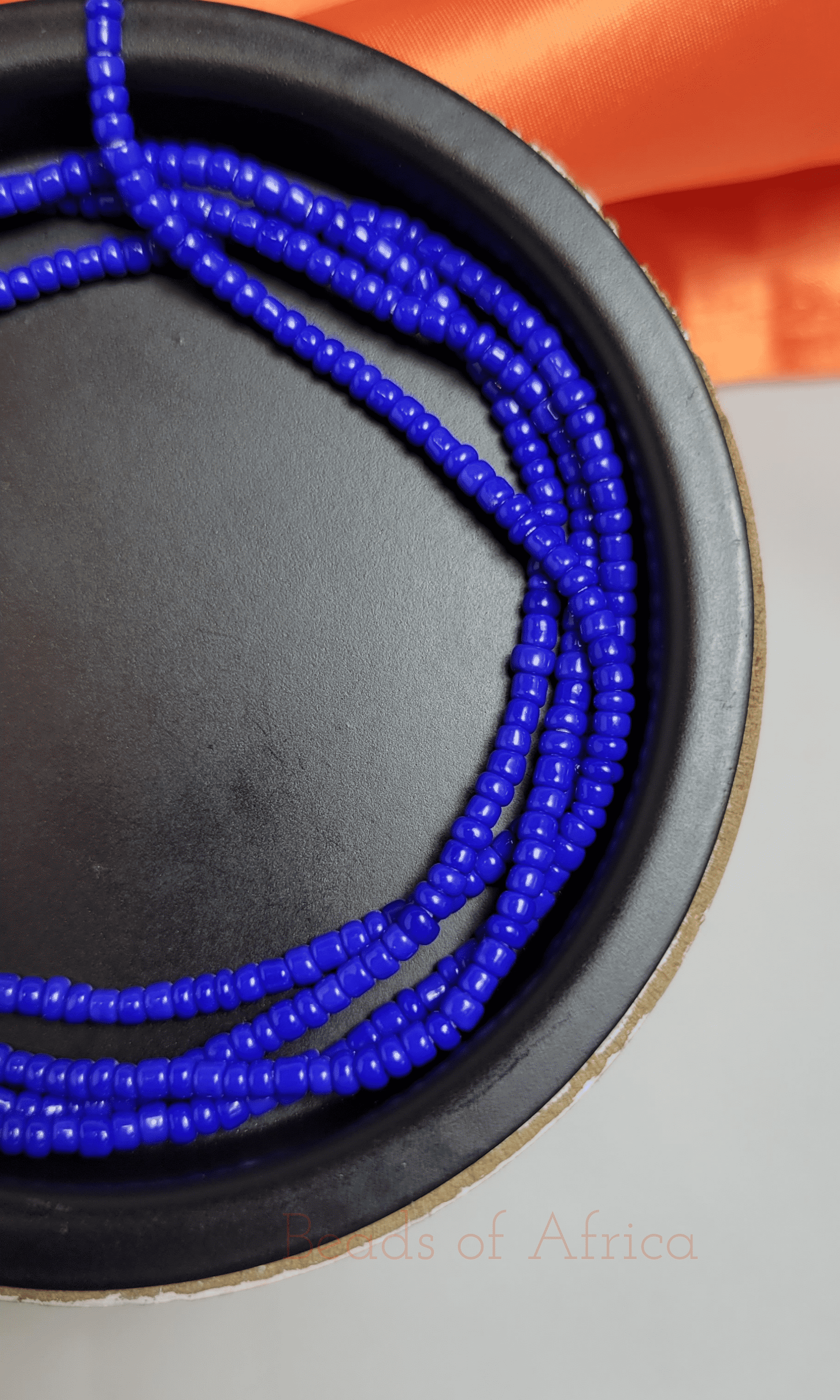 Solid Shiny Royal Blue Beads - Beads Of Africa