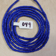 Solid Royal Blue Skinny Waist Beads