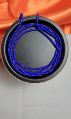 Solid Shiny Royal Blue Beads - Beads Of Africa