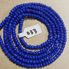 Solid Royal Blue Thick Waist Beads